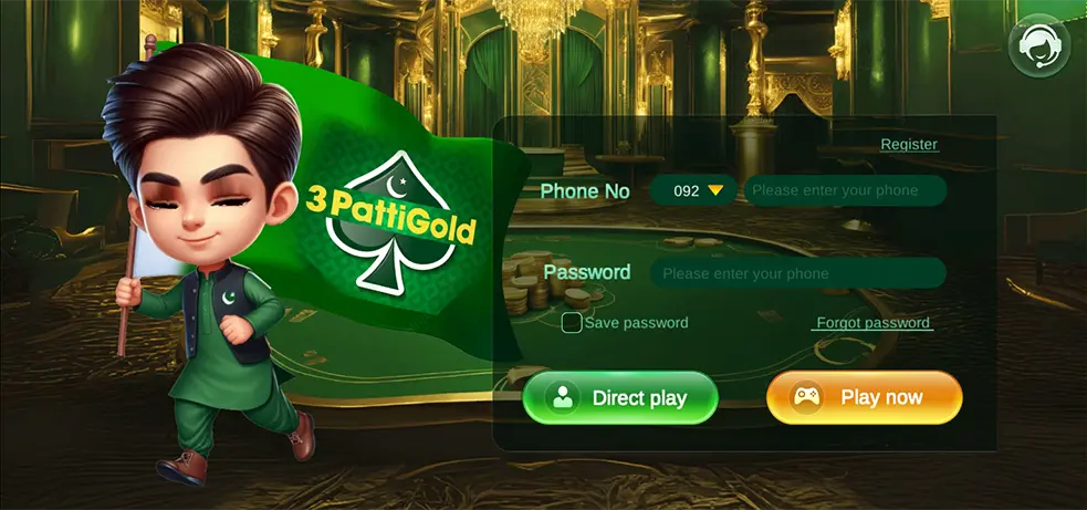 3 Patti Gold Sign Up Interface